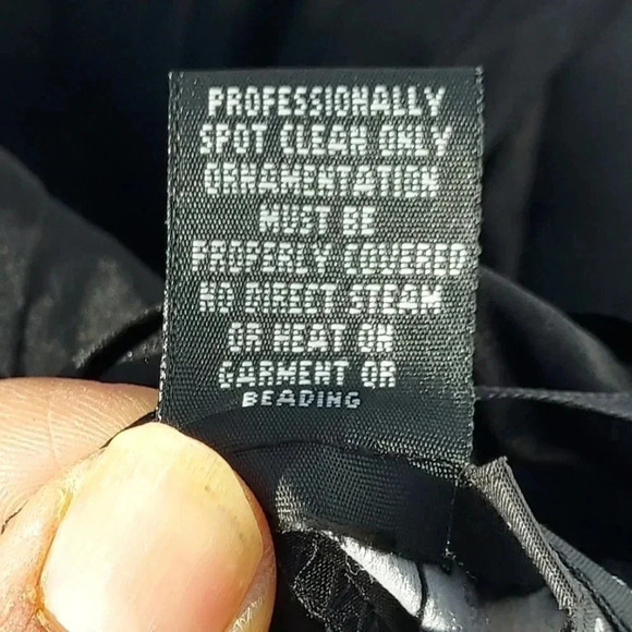 Dave & Johnny Black Dress with Integrated Shawl Formal Occasion Wear Size 3/4 - Picture 15 of 16